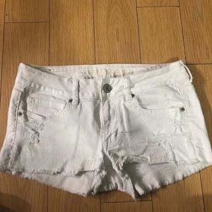 American Eagle White Jean Shorts